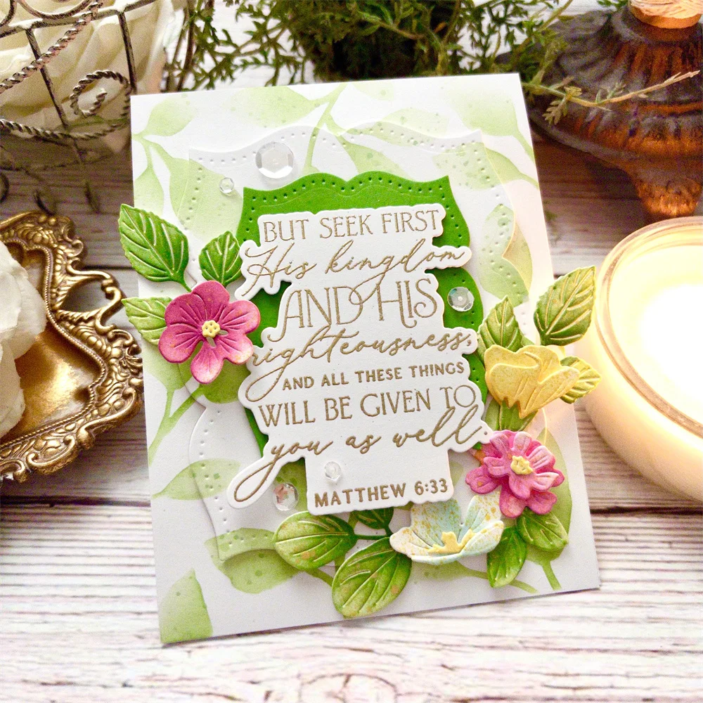 Meadow View Stamp Set Framed in Flowers Die Series New Metal Cutting Dies Stamps Stencil Decoration Scrapbook DIY Paper Craft
