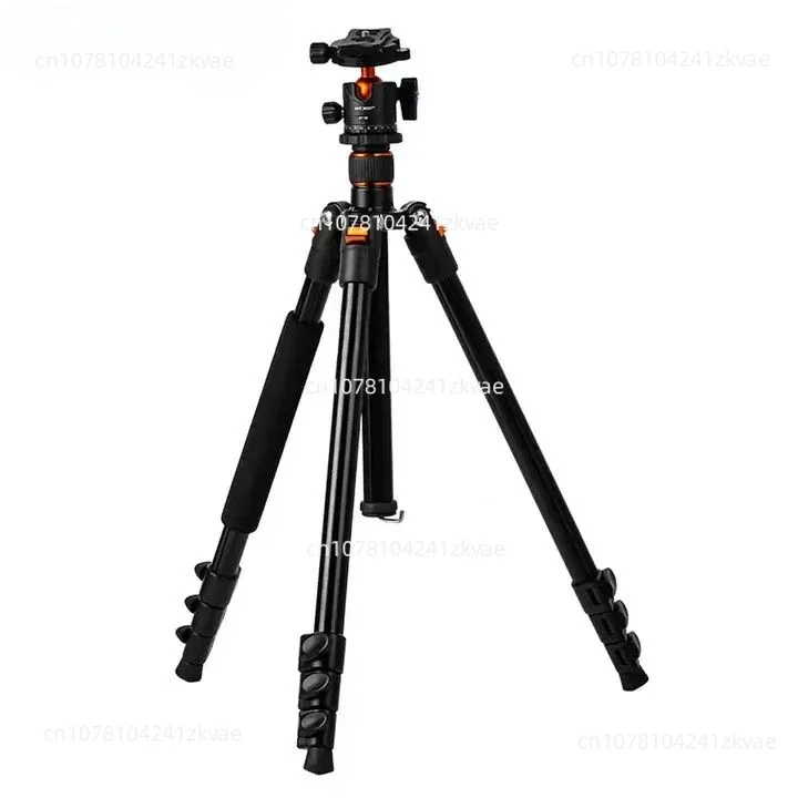 Adjustable height camera tripod bracket aluminum 4-section 61.4in/161cm 10KG payload, with panoramic 360 rotating ball head