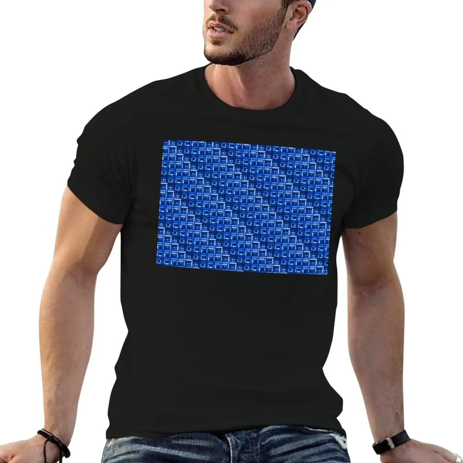 Blue Bricks T-Shirt funny t shirts man t shirt custom print man t shirt cotton high quality T-shirt