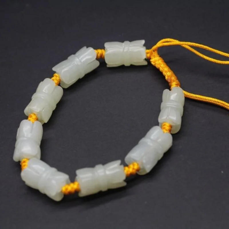 

Natural Hetian White Jade Bracelet