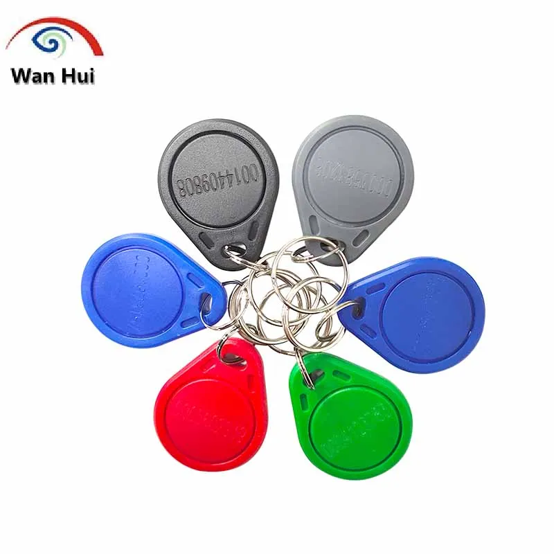 5/10Pcs EM4100 125khz RFID Tag TK4100 Chip Key Fob Keychain Token Ring Llaveros Llavero Porta Key Read-Only Plastic Waterproof