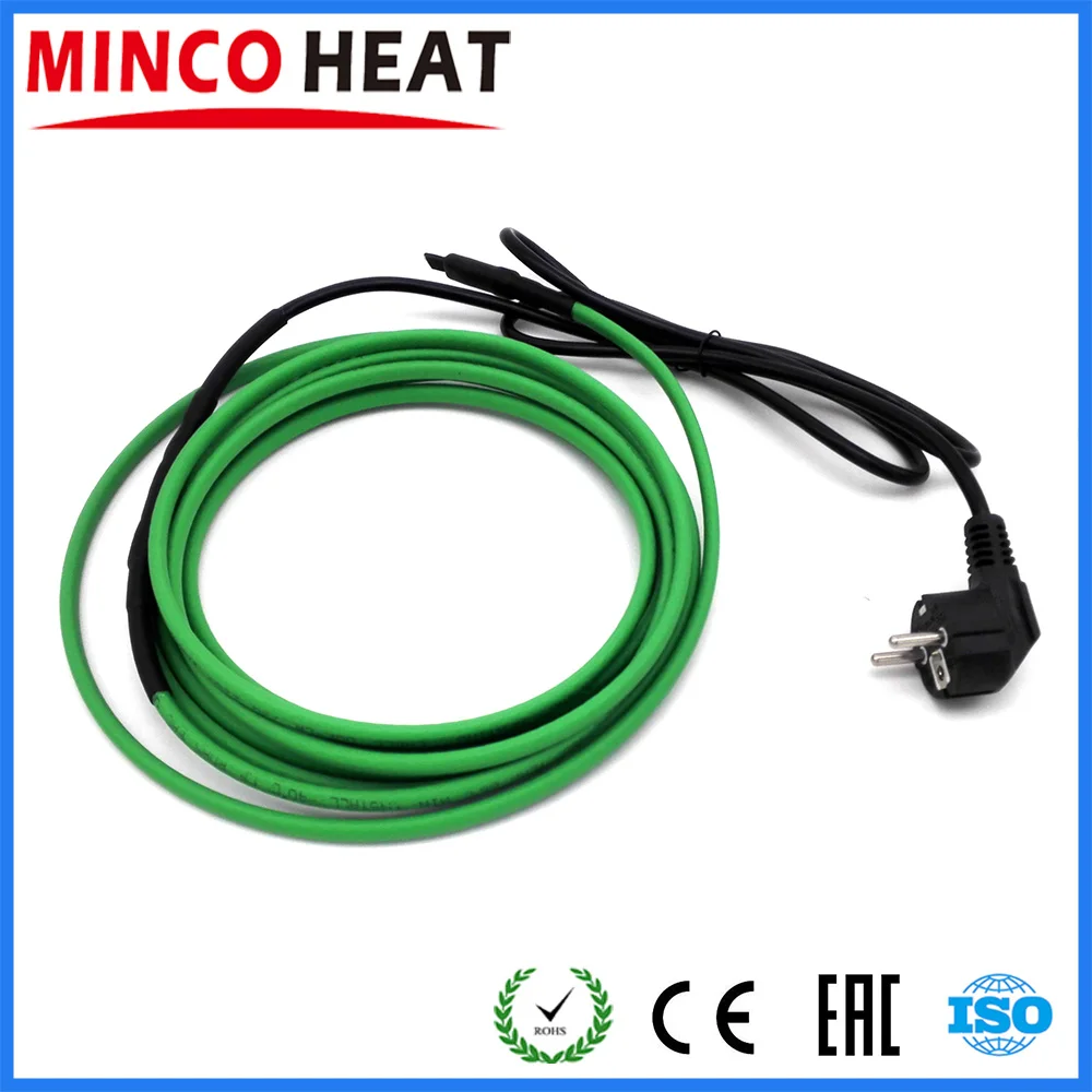 

110~220V 1 to 30 Meters Water Pipe Heating Snow Melting Self Regulating Heating Cable Kits with EU Plug Pre-assembled