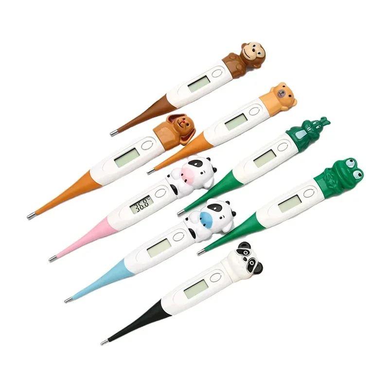 Animal Cartoon Soft Head Electronic Thermometer Children's Soft Head Oral Cavity Underarm Body Thermometer Fever Detector