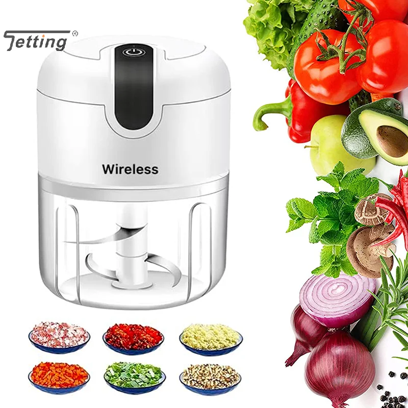 Electric Mini Garlic Chopper,Food Processor,Portable Cordless Garlic Mincer Masher,Meat Grinder