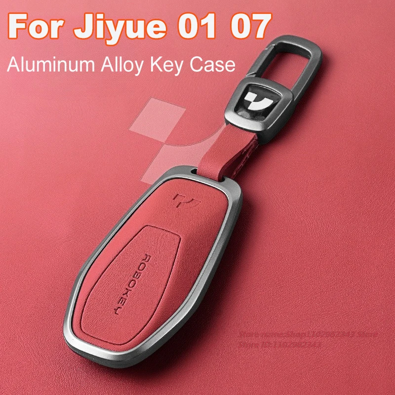 

Aluminum Alloy Key Case Cover for Geely Jiyue 01 07 24 Smart Remote Car Interior Accessories Protective Shell Bag with KeyChain
