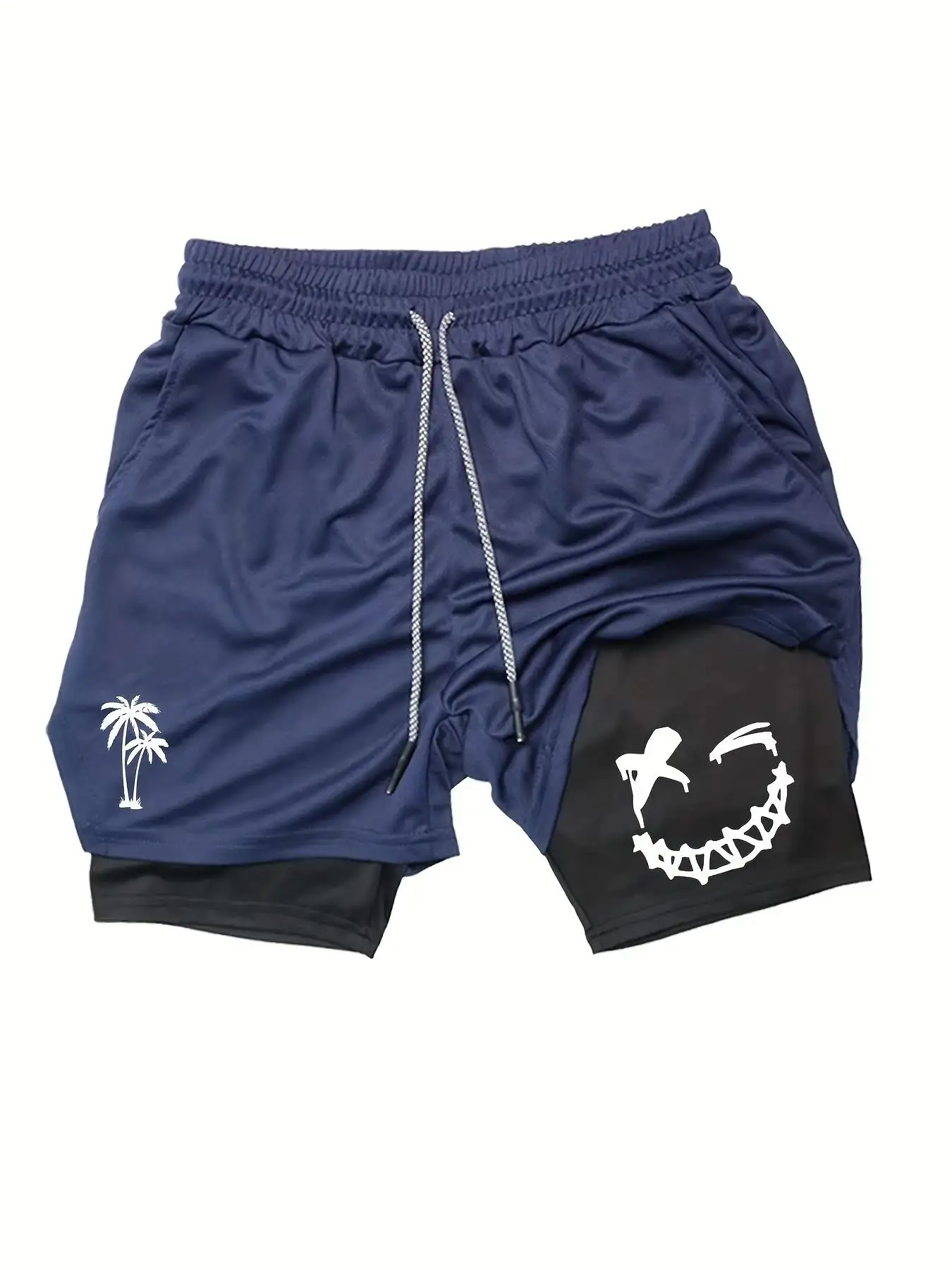 

Новые мужские летние быстросохнущие дышащие шорты для фитнеса и тренировок 2026 года, модные шорты с принтом