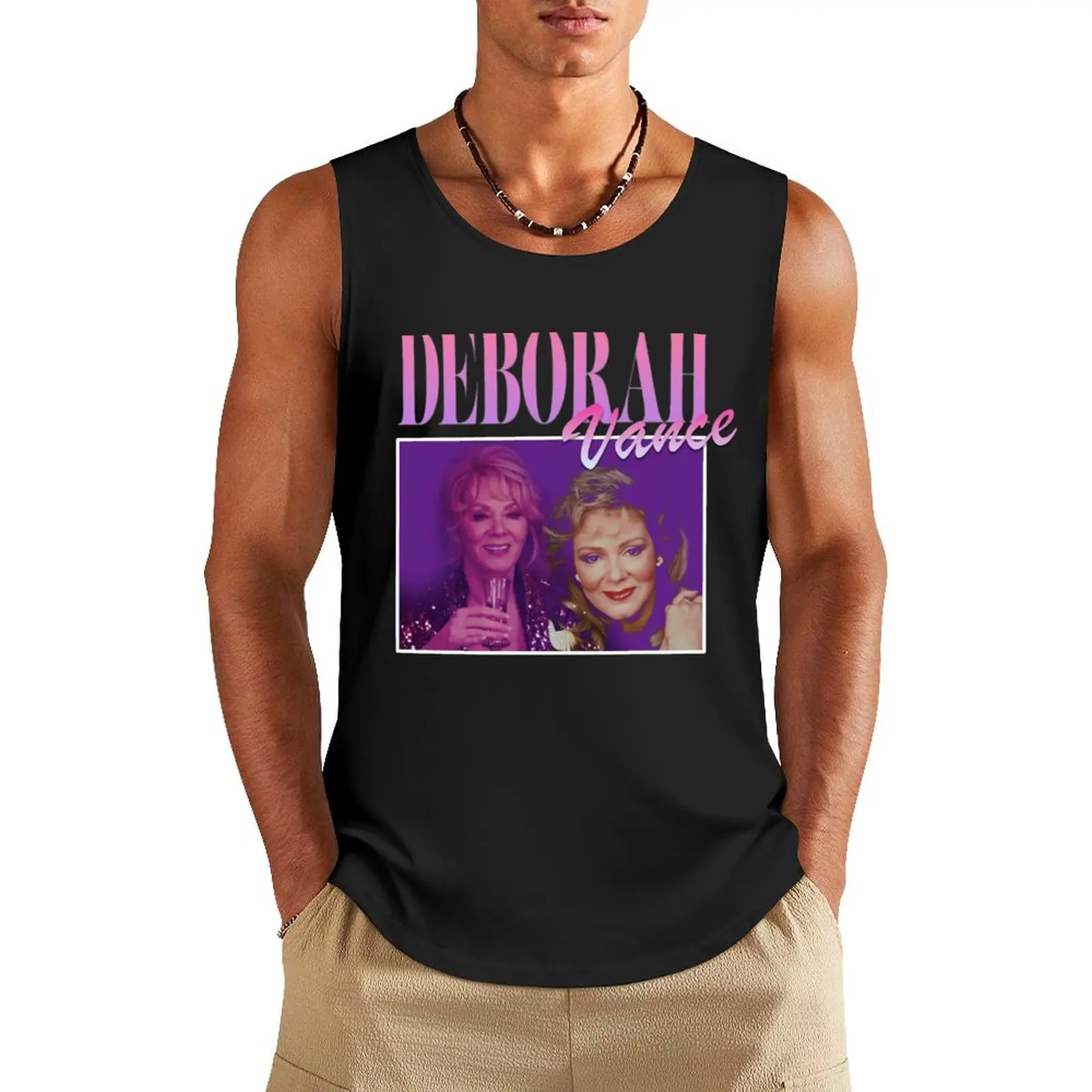 

Deborah Vance Vintage 90s Tank Top Clothing t-shirt gym man Men's summer vest Men's gym clothing