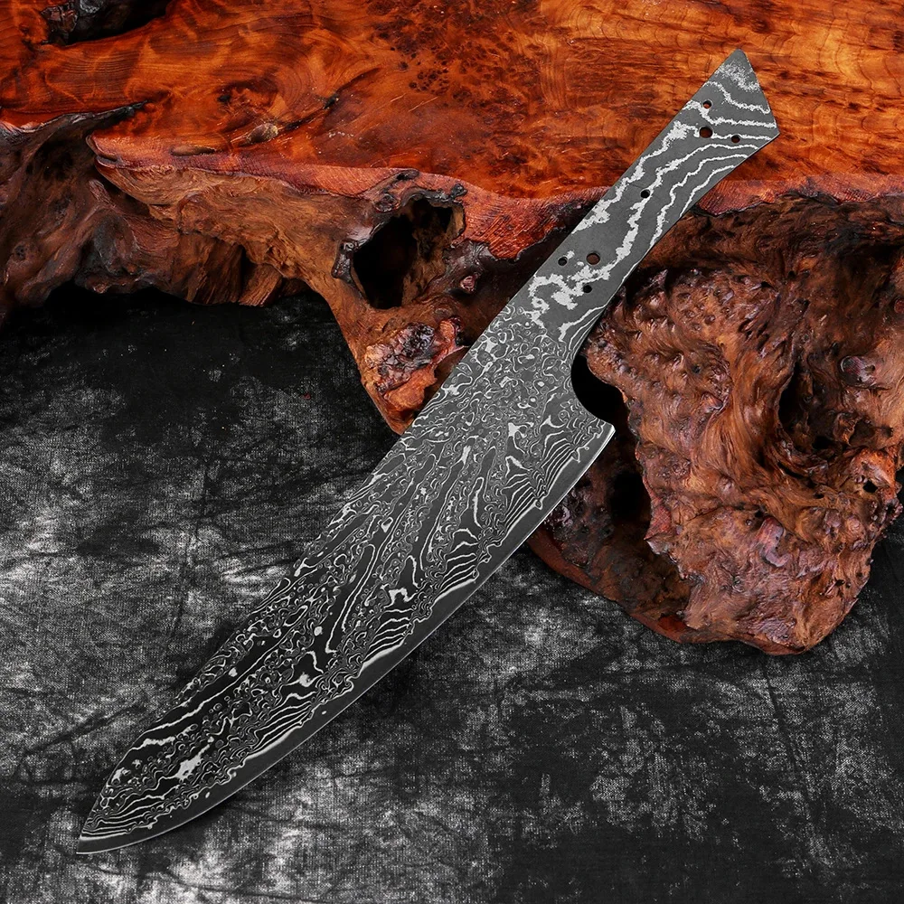 DIY 7.7 Inch Blade Without Handle Chef Knife 67-layers Damascus Steel 10Cr15Mov Cleaver Slicing Full Tang Japanese Kitchen Knife