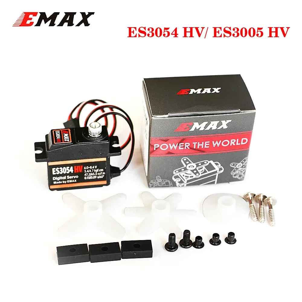 EMAX-Metal Gear de Alta Tensão, Servo Padrão Digital e Simulação para Carro RC, Robô e Avião, Para Todos os Propósitos, ES3054 HV, 20G, ES3005 HV, 43G