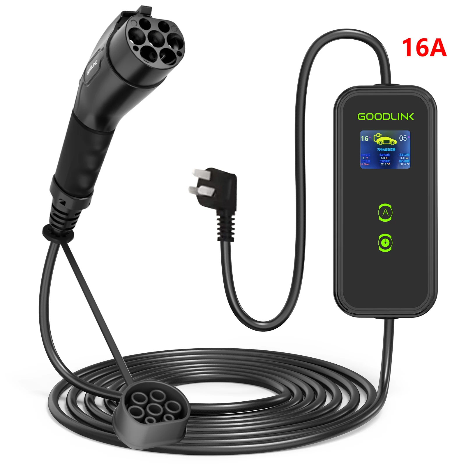 

Portable 11kW AC EV Charger, Mobile Charging Station Model A01, 200-220V, Suitable for Home & Outdoor Use
