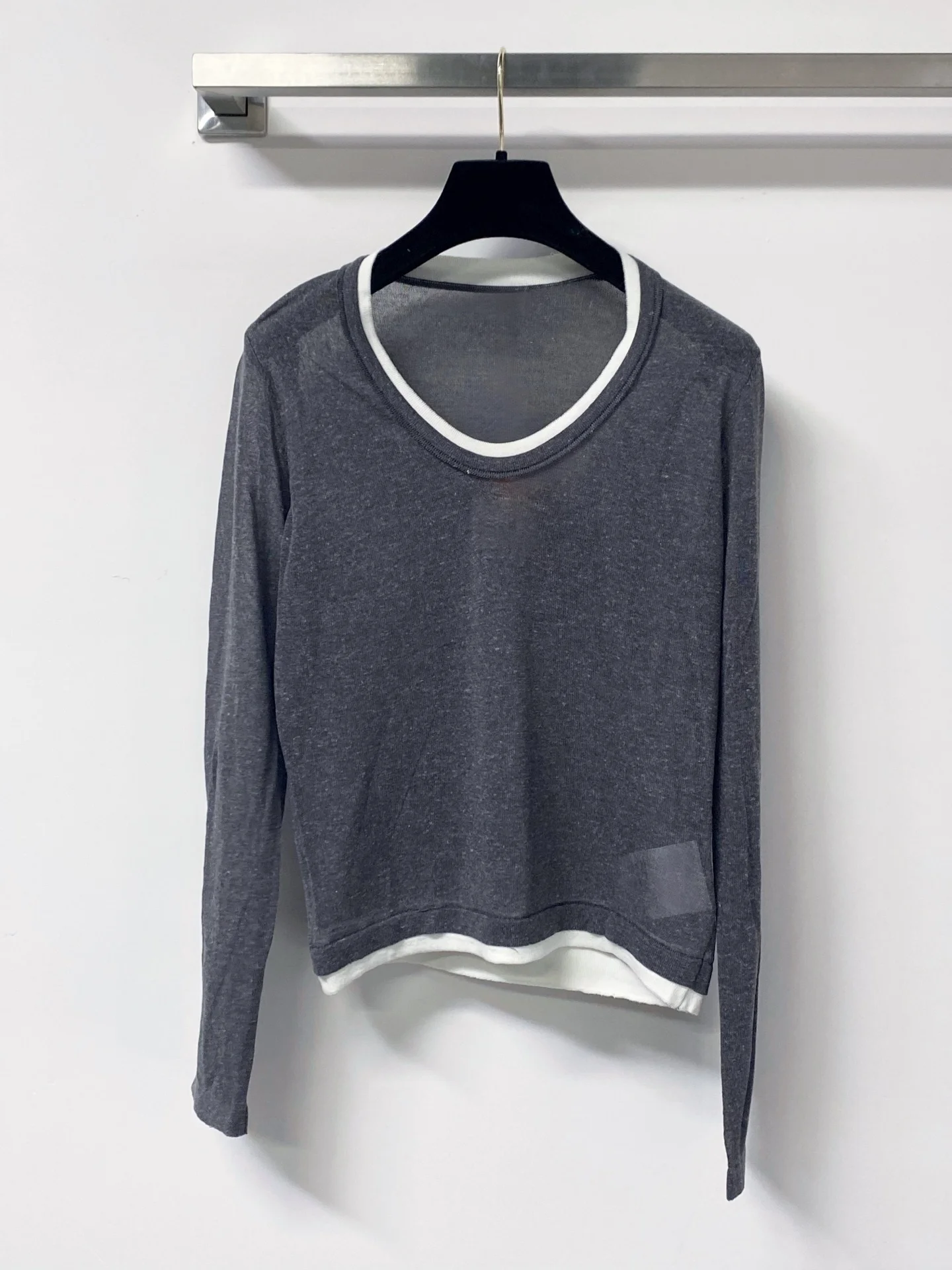 Womens Knitted Long Sleeve Round Neck Top