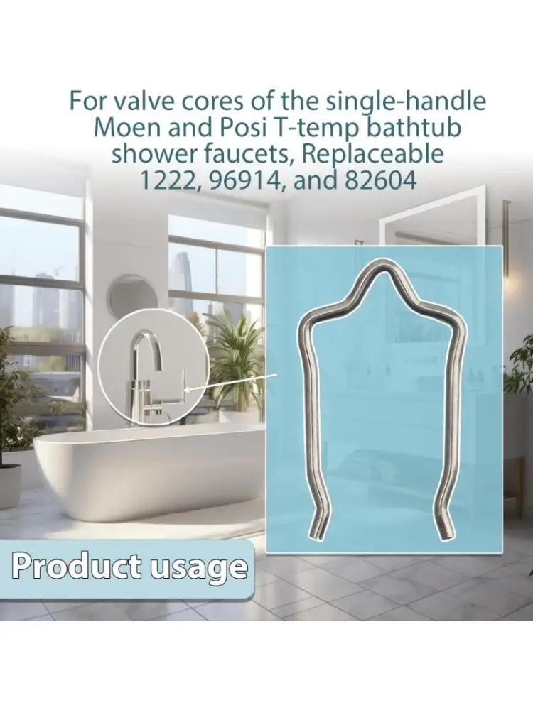 

652F 20Pcs Long Service Shower Handle Retainer Clip for Single Control Valves