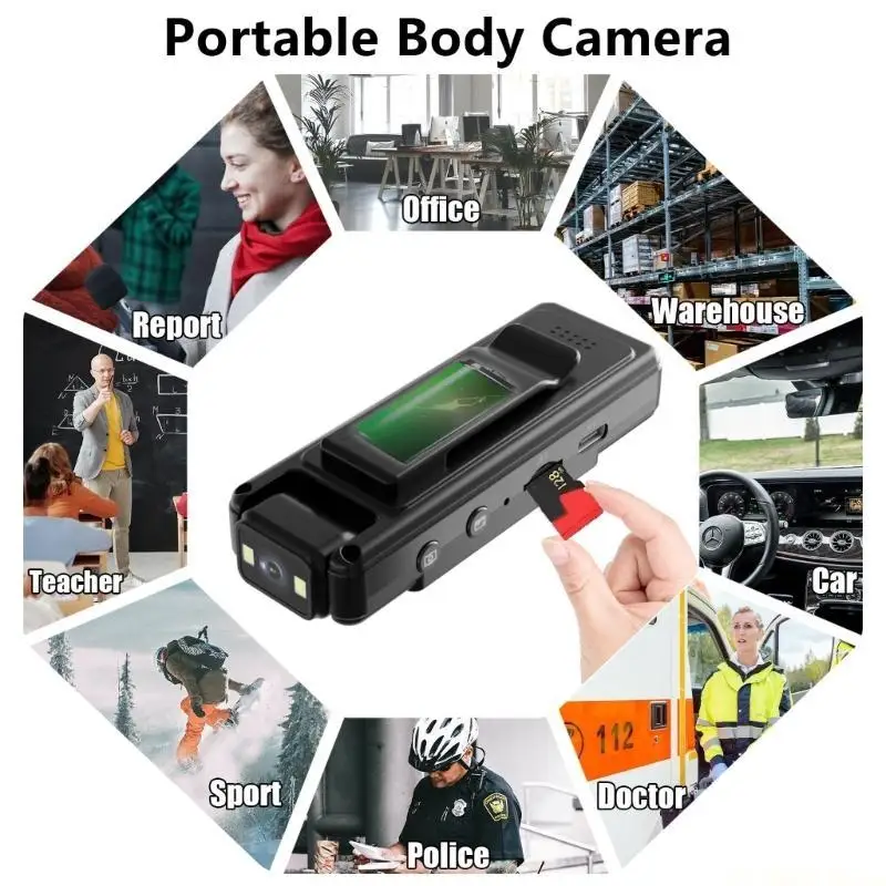 

E56B Easy To Carry Miniature Video Camera With Night, 1080P Recording and Clip for Operations