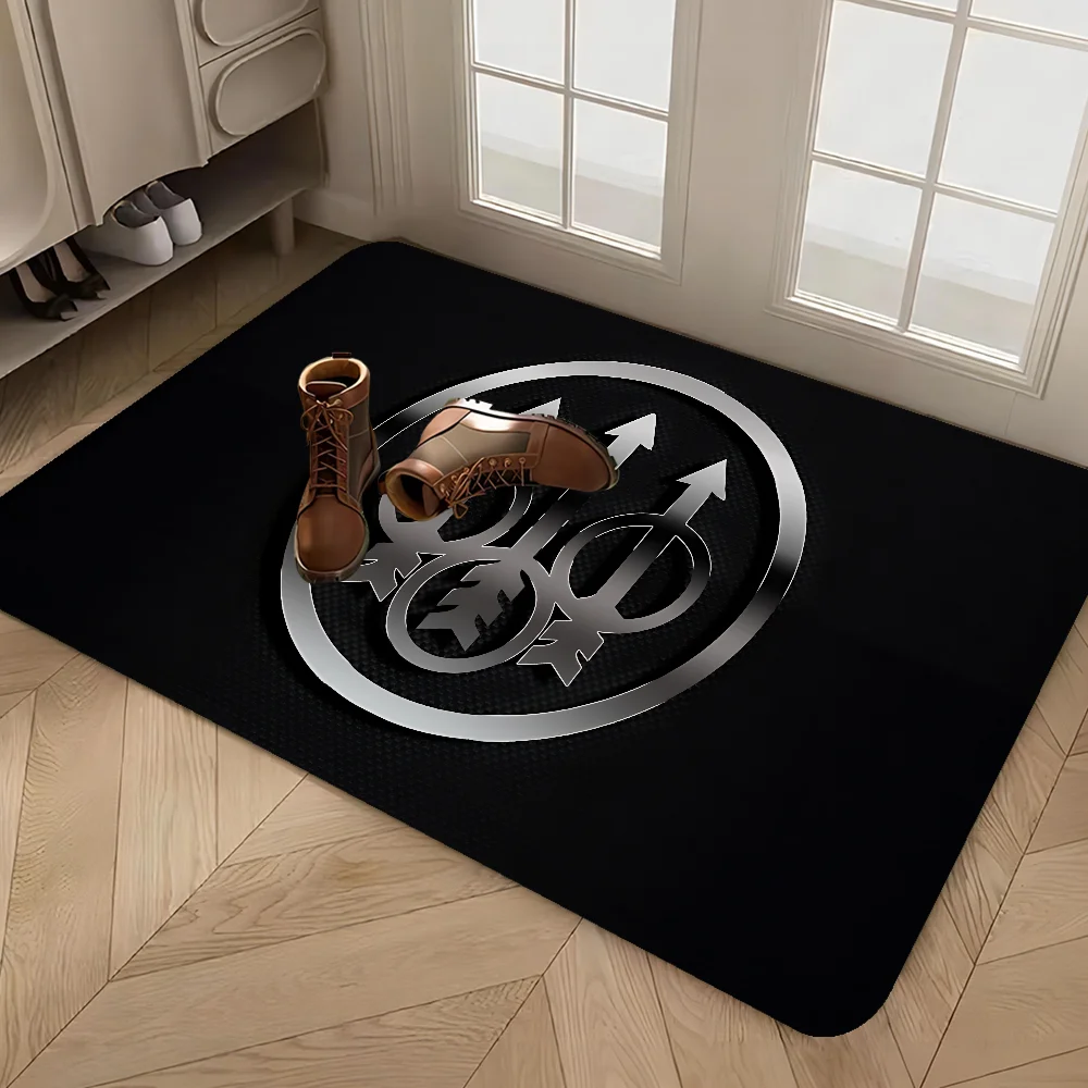 Gun Beretta Floor Mat Bathroom Mat Kids Room Bedroom Decoration Balcony Anti-Slip Doormat Living Room Bedside Area Rugs