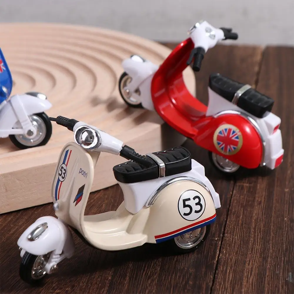 Modello di moto pull-back pressofuso in miniatura mini moto veicolo giocattolo simulazione inerzia moto giocattolo amico bambini
