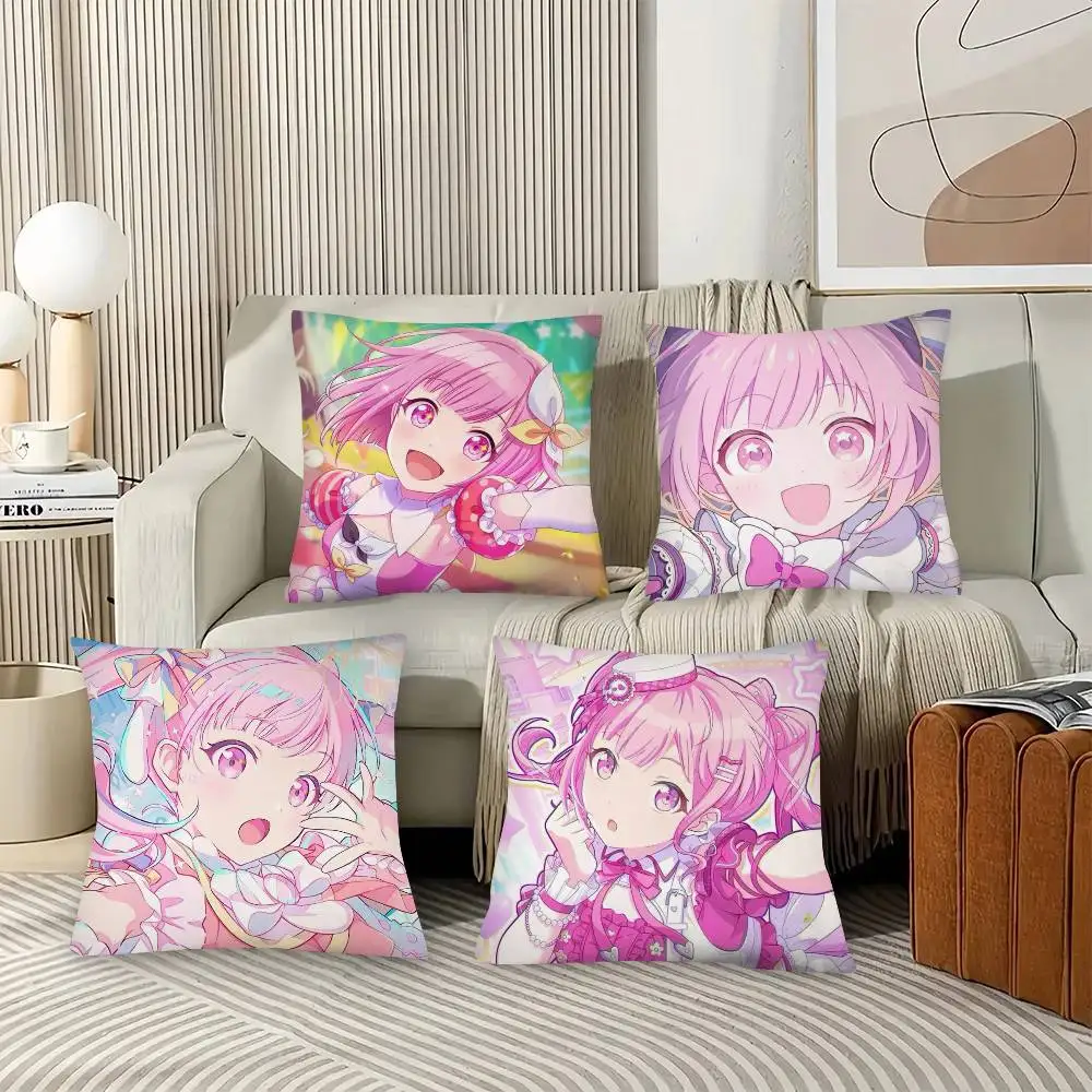 Anime Figure Emu Otori Pillow Case Fashion Square Pillowcase Bedroom Sofa Room Ins Decoration Leisure