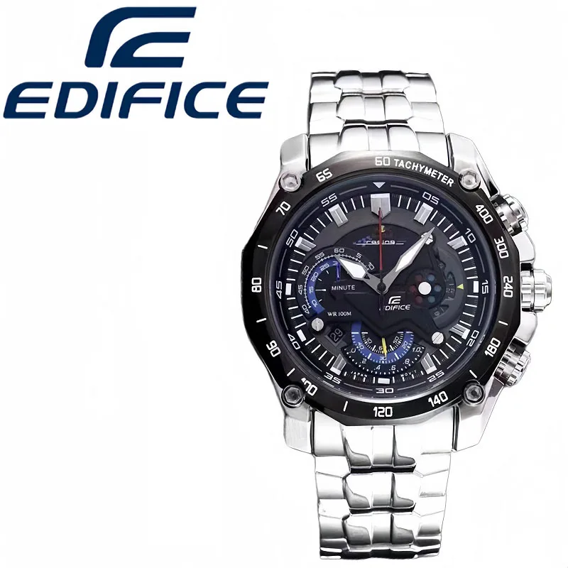 

Trendy Brand EDIFICE EF-550 Series Quartz Watch Steel Band Clock Calendar Chronograph Man Watch Classic Business Men's Watches