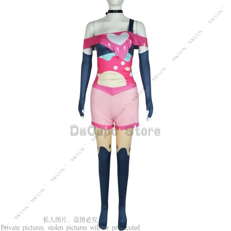 ليلي 123Beelzebub Helluva أنيمي تأثيري حلي البدلة للمرأة بوس دور اللعب هالوين حفلة كرنفال قفازات الجوارب جديد الملكة Be