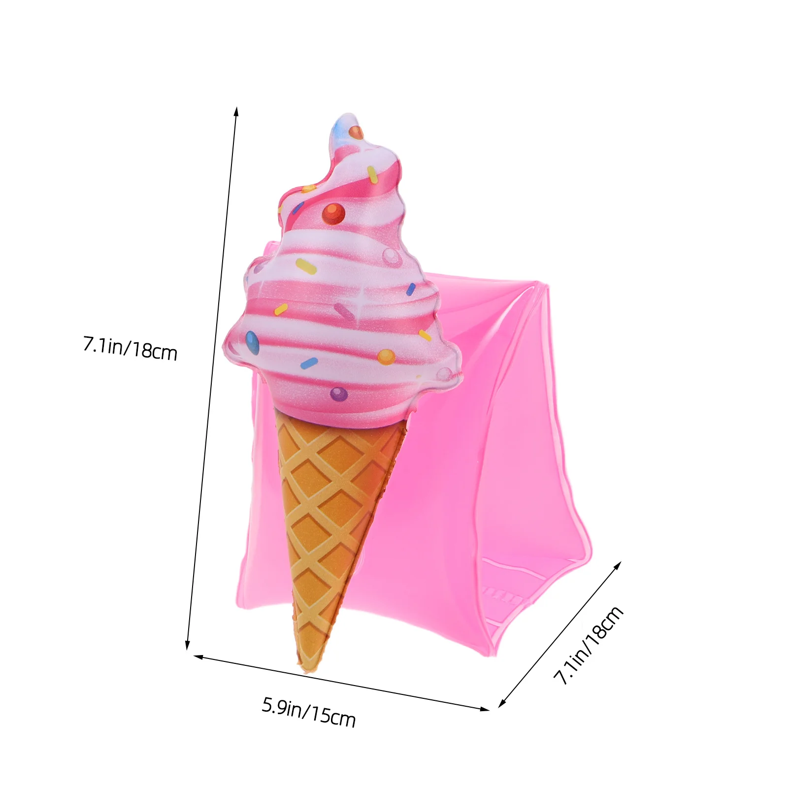 2個入り インフレータブルアームフロート 子供用スイミングアームバンド アイスクリームスタイル スイムフロートスリーブ プール水泳トレーニング ビーチフロート