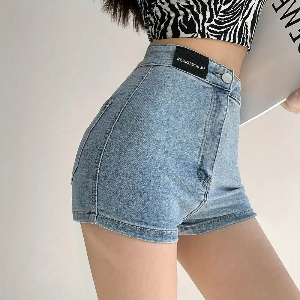 

Denim Shorts for Women Skinny Jorts Short Jean Pants Woman High Waist Booty Tight Aesthetic Harajuku Fashion Korean Style Comfy