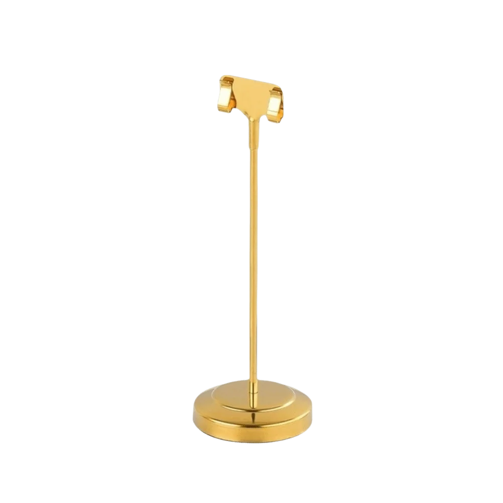 Decoration Vertical Photo Clip Stand Stable Base Metal Memo Clip Holder Portable Stainless Steel Sign Holder Wedding