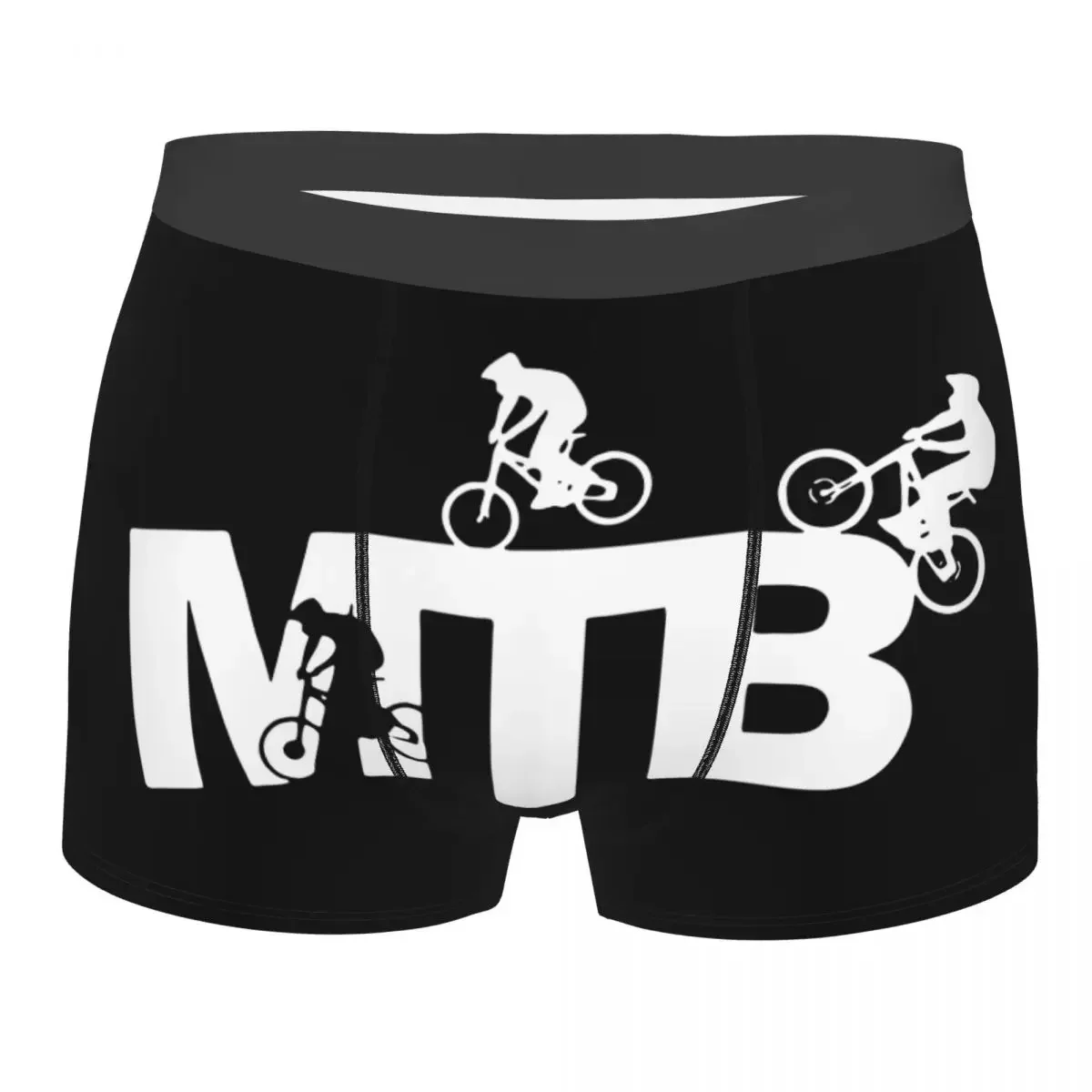 Novelty Boxer Shorts Panties Men MTB Cycling Logo Funny Mountain Biker Bike Underwear Breathbable Underpants for Male