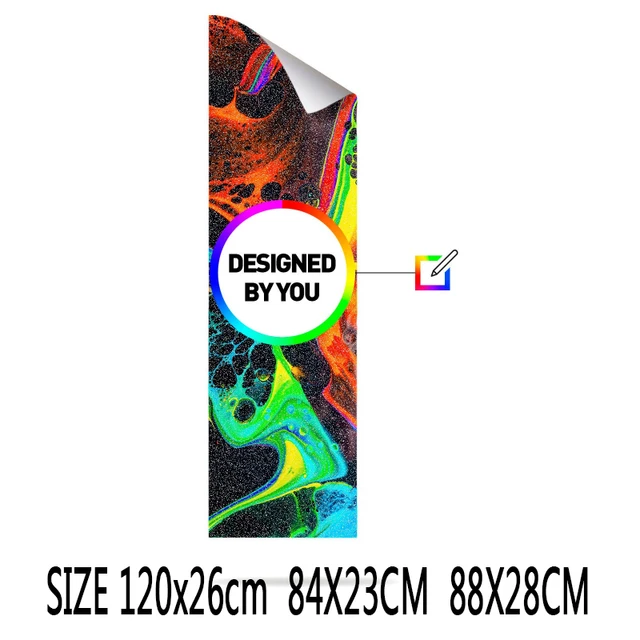 Bezpłatne dostosowywanie Niestandardowa taśma Griptape do deskorolek hulajnogowych Longboard lub cruiser Grip Tape Deskorolka Hulajnoga Papier ścierny