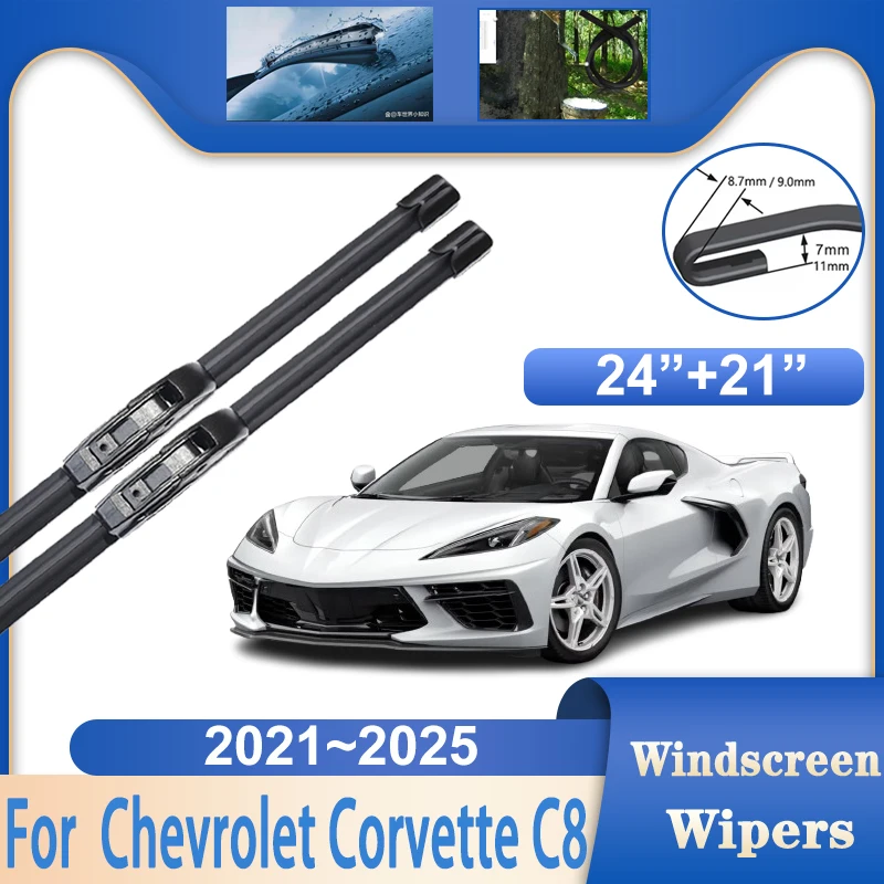 

For GMSV Chevrolet Corvette C8 Accessories 2024 2021 2022 2023 2025 Car Window Windshield Windscreen Wiper Auto Rain Brushe Part