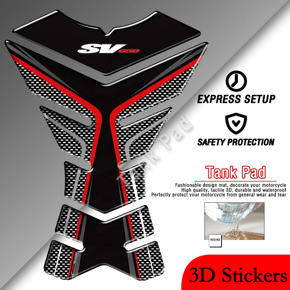 

Suitable for Suzuki SV650 SV650S SV650X SV 650 motorcycle fuel tank pad protection 3D resin carbon fiber appearance sticker