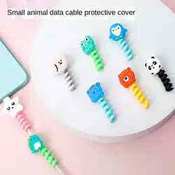 Cable Sleeve with Cable Bite Protector Cute Animal Flower TPU Soft Protective Data for Xiaomi iPhone USB Charger Cable Cord