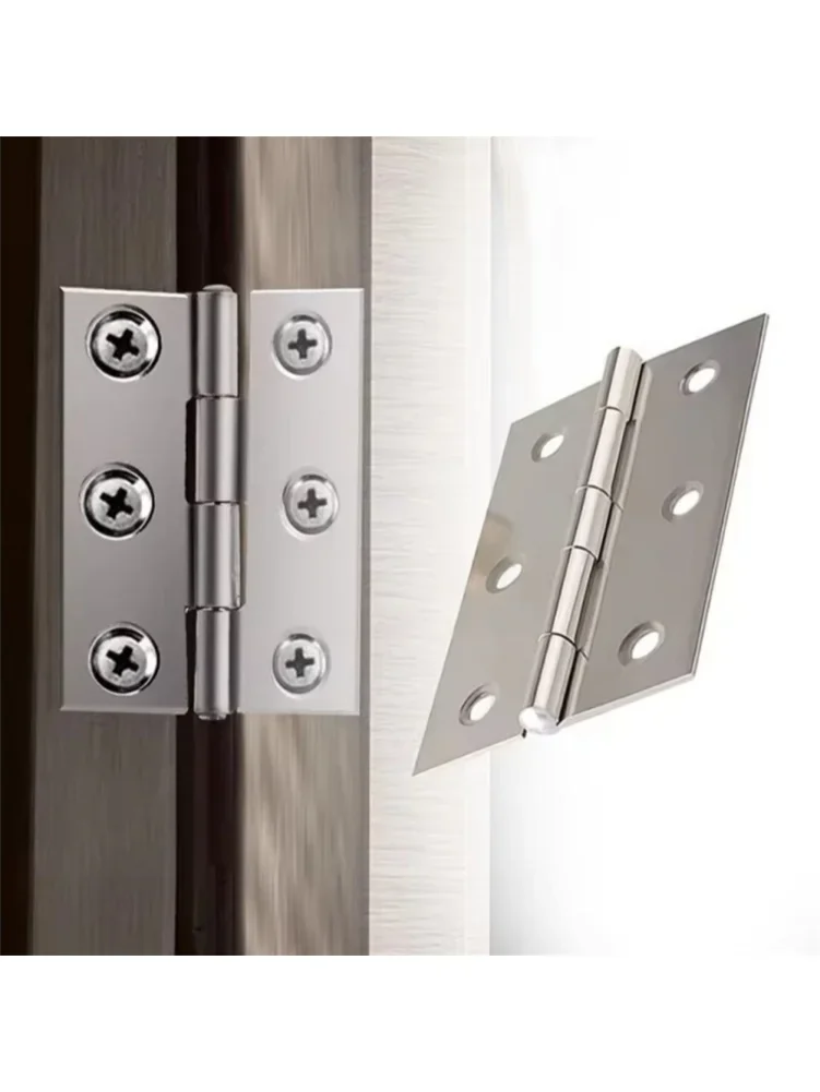 Stainless Steel Door Hinges Silent Ball Bearing Hinges Rustproof Interior Exterior Door Cabinet Hardware for Home Furniture Repl