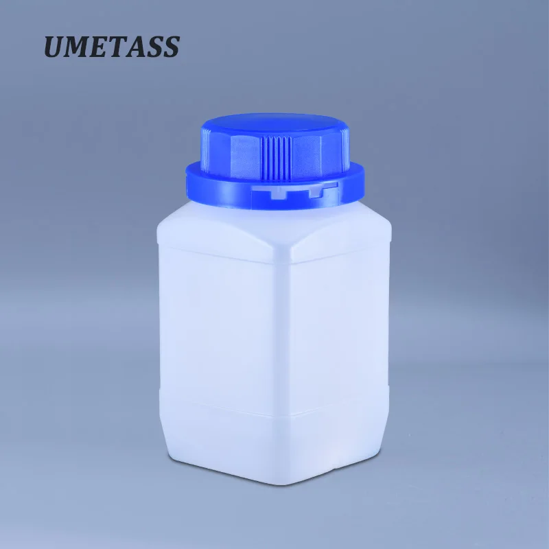 4PCS  Empty HDPE Bottles with Lid Wide mouth Square bottle for Liquid paint Lotion Food Grade Storage container