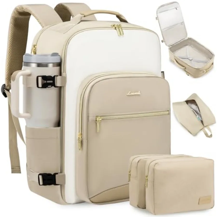 

Large Travel Backpack for Women and Men 40L Carry on Backpack for Airplanes TSA Personal Item Travel Bag fits 17" Laptop Waterp