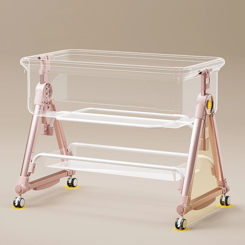 

Baby bed Multifunctional portable baby Foldable mobile cradle bed Newborn splicing