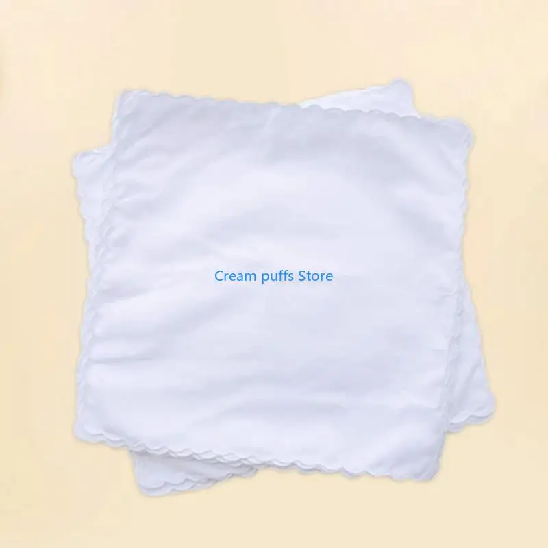 50LE المحمولة التعادل صبغ مربع منديل مفيد للمرأة رجل شهم الأبيض منديل قطن منديل مربع