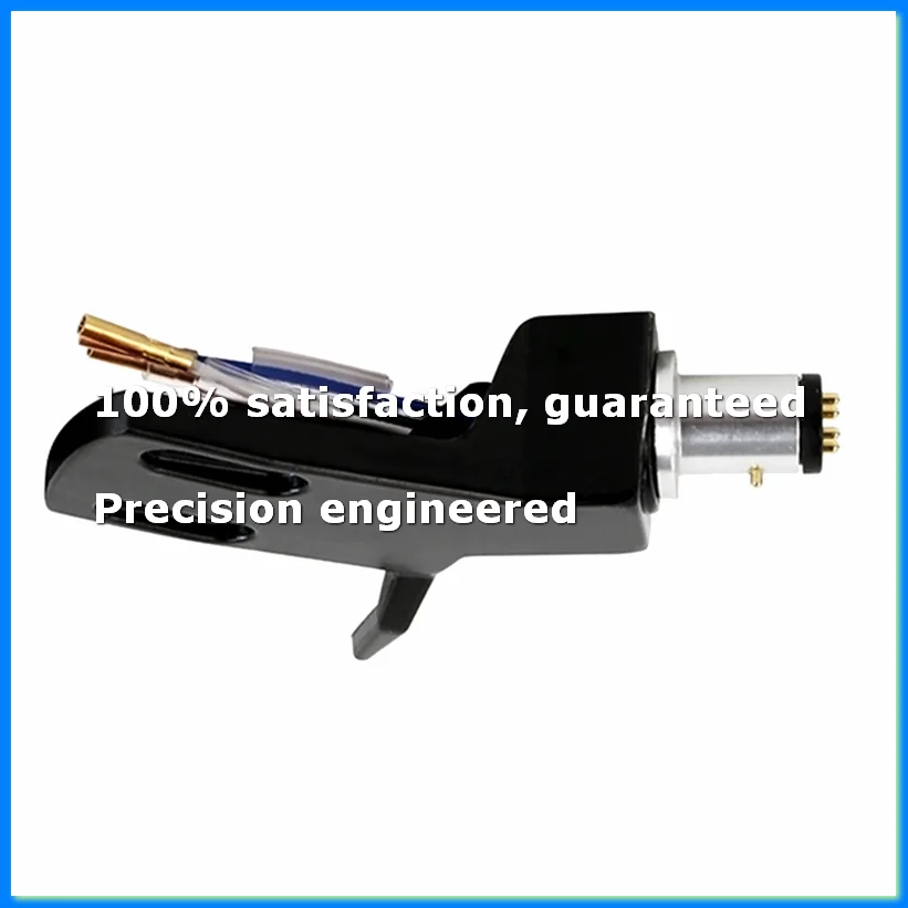 2PackX(Turntable Headshell Aluminium Alloy Headshell Record Turntable Needle Replacement Phono Stylus Cartridges Rack Black)