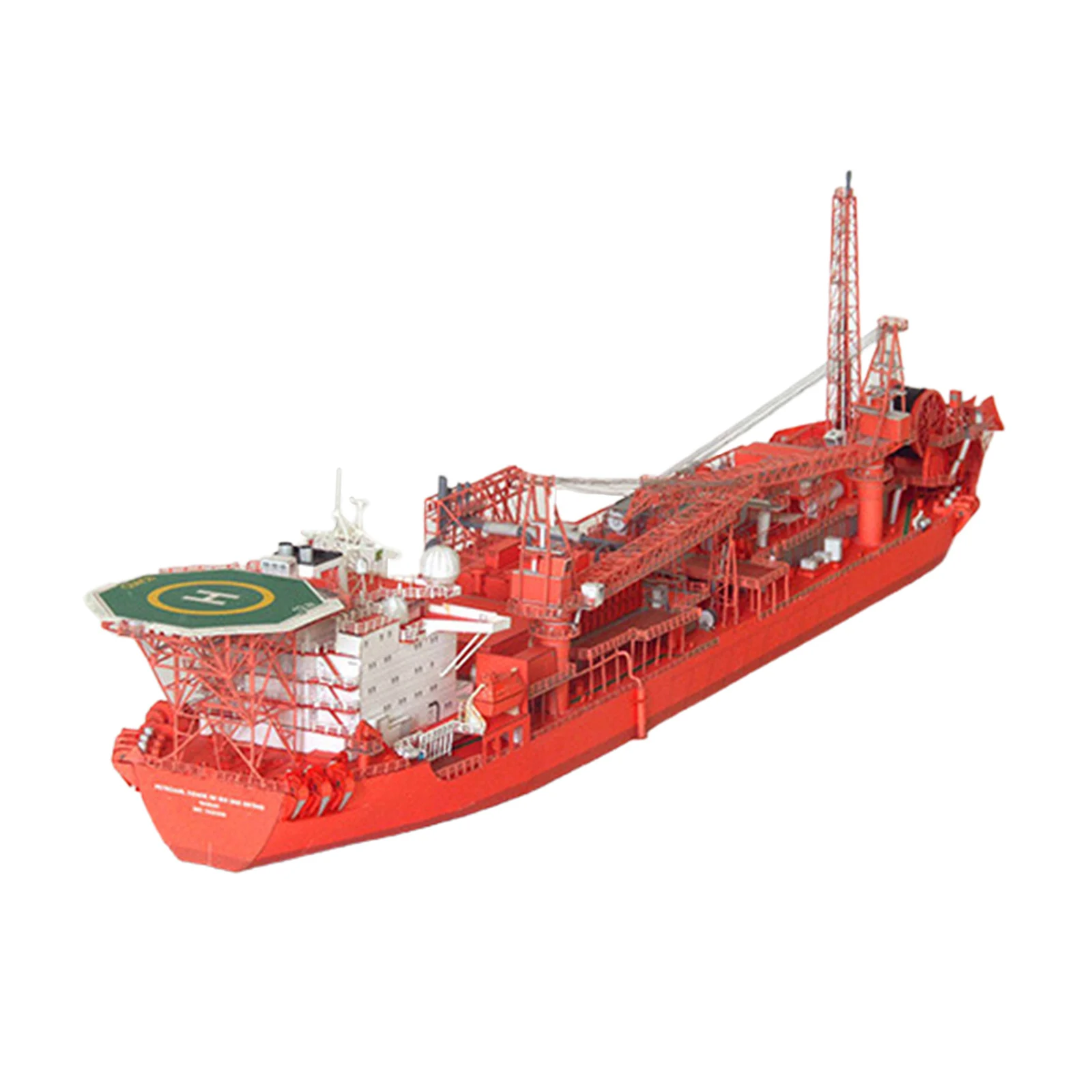 Tanker de production flottante offshore, modèle de papier 3D, artisanat éducatif pour papier, soleil