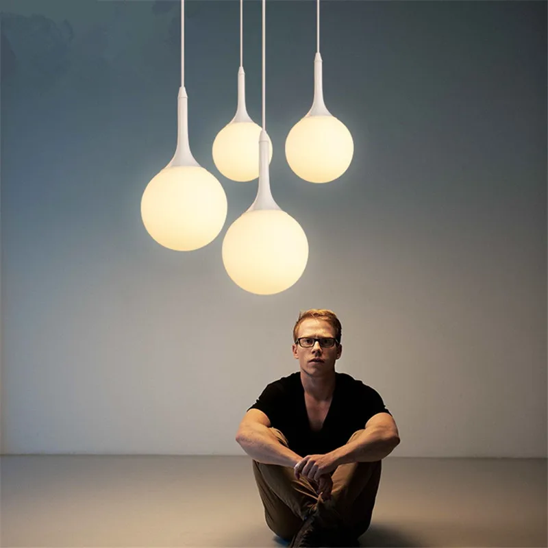 CASTORE Pendant Lamp Italian Minimalist Single head hanging light ball Design White lampshade Restaurant staircase bedside lamps