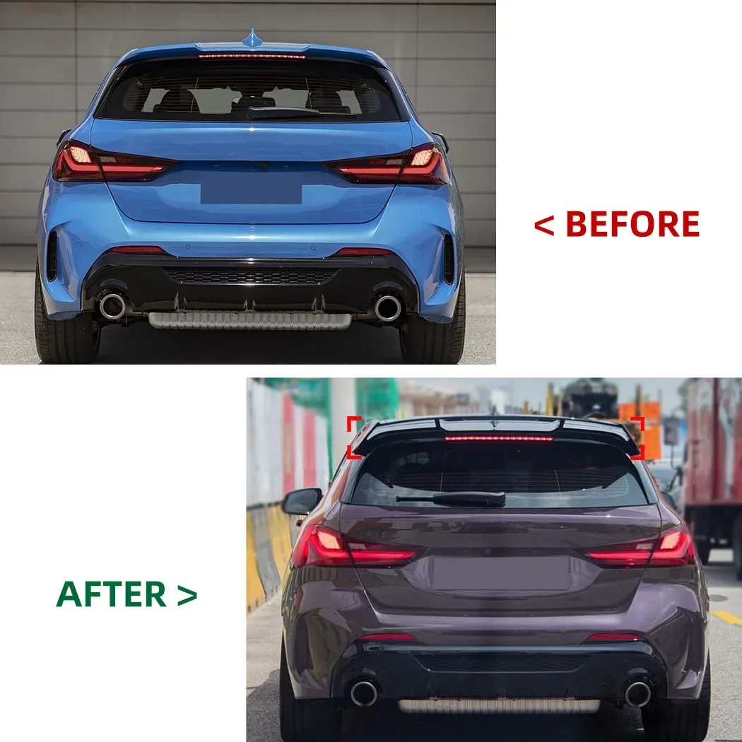 For BMW 1 Series F40 128ti M135i M Sport 2019-2024 Car Rear Trunk Wing Rear Wing Spoiler Caps Body Kits Tuning ABS Auto Parts