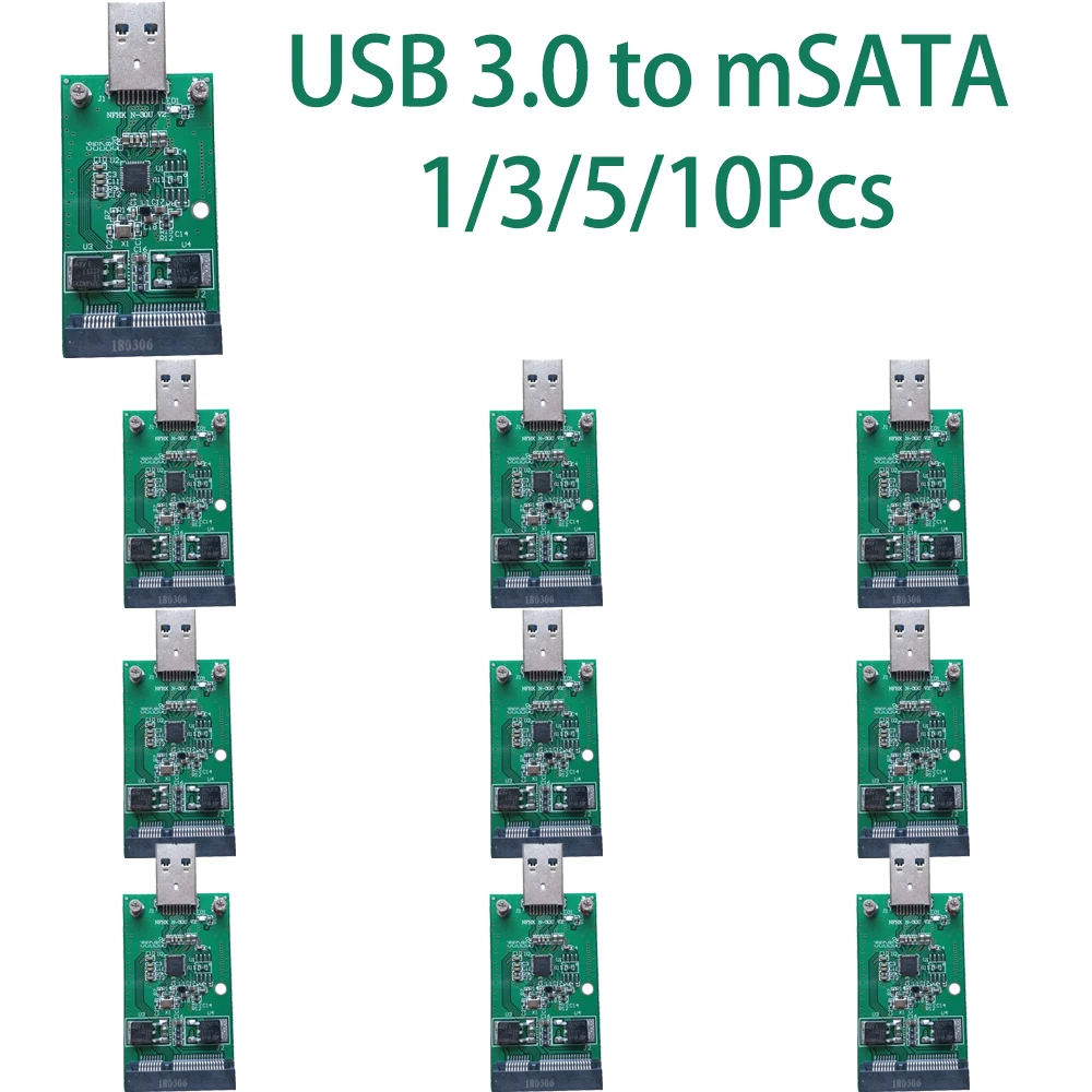 

1/3/5/10Pcs mSATA to USB 3.0 Converter CardmSATA SSD to USB 3.0 Direct-Attach AdapterConverter