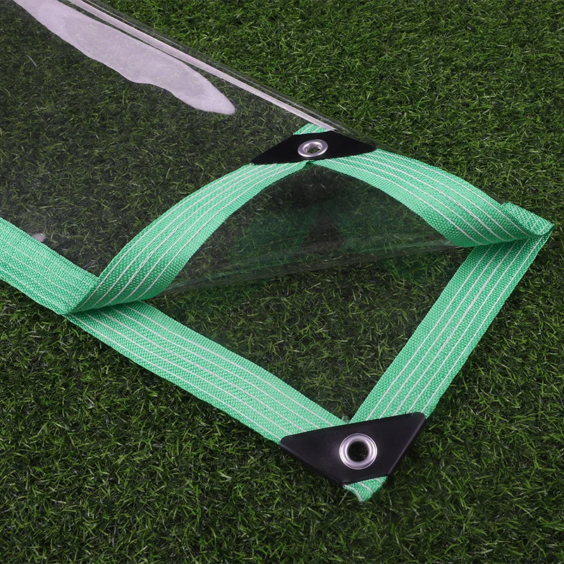 0.55mm Green Transparent PVC Clear Sturdy Waterproof Cloth Electric Car Canopy Outdoor Camping Cover