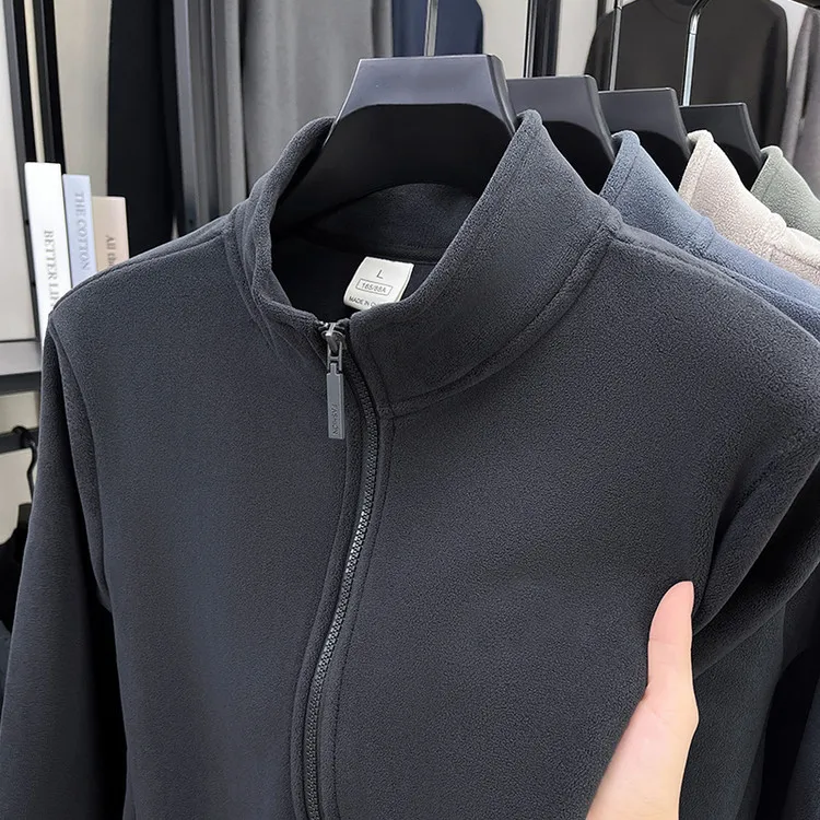 Uomo Autunno Inverno Lungo Sve Termico Poliestere Fce Jaet Stand Fit ort Lunghezza ex Colletto alla coreana Fibra elastica