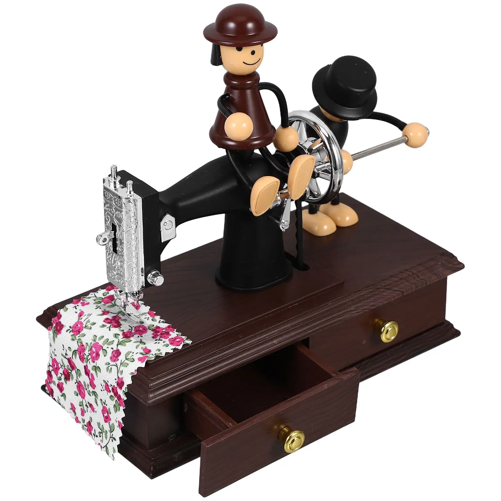 

Sewing Machine Music Box Mini Christmas Vintage Kids Birthday for Small Toy Ornament Photo Musical
