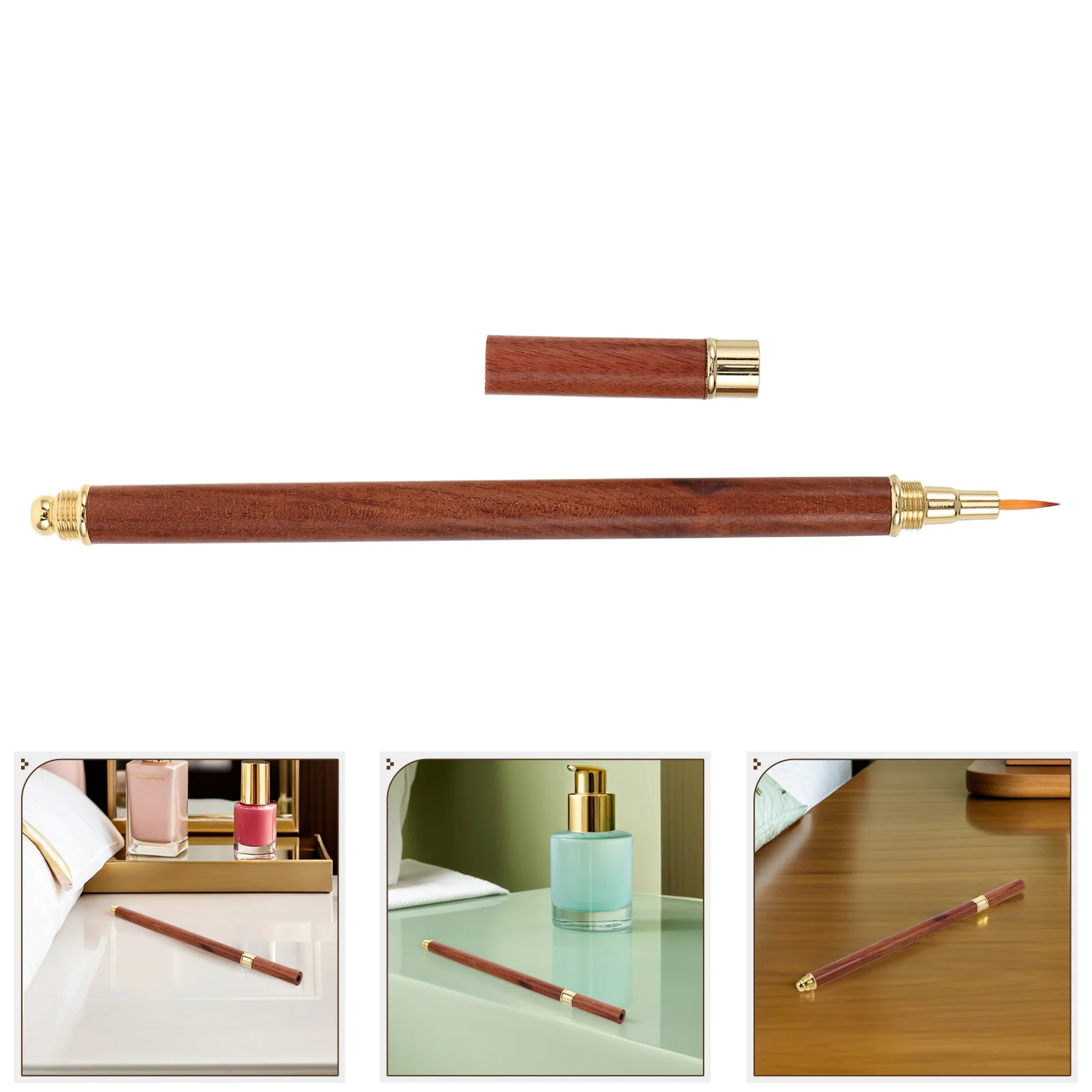 

Тонкая лайнерная ручка для дизайна ногтей, тонкая прецизионная кисть для рисования для детализации маникюра, инструмент для зачистки микродеревянной ручки для смешивания