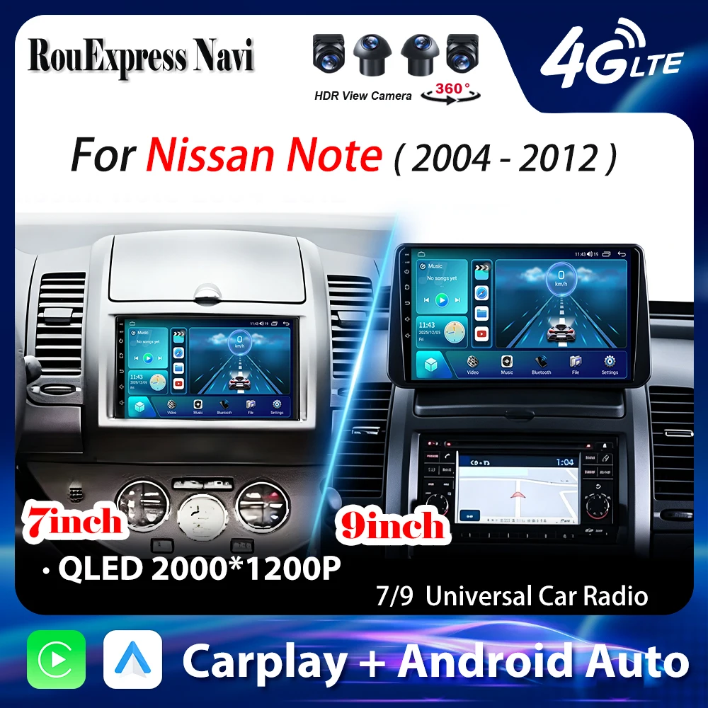 Android Carplay For Nissan Note E11 2005 2006 2007 2008 2009 -2012 Car Radio Navigation Stereo Multimedia Video Player Head Unit