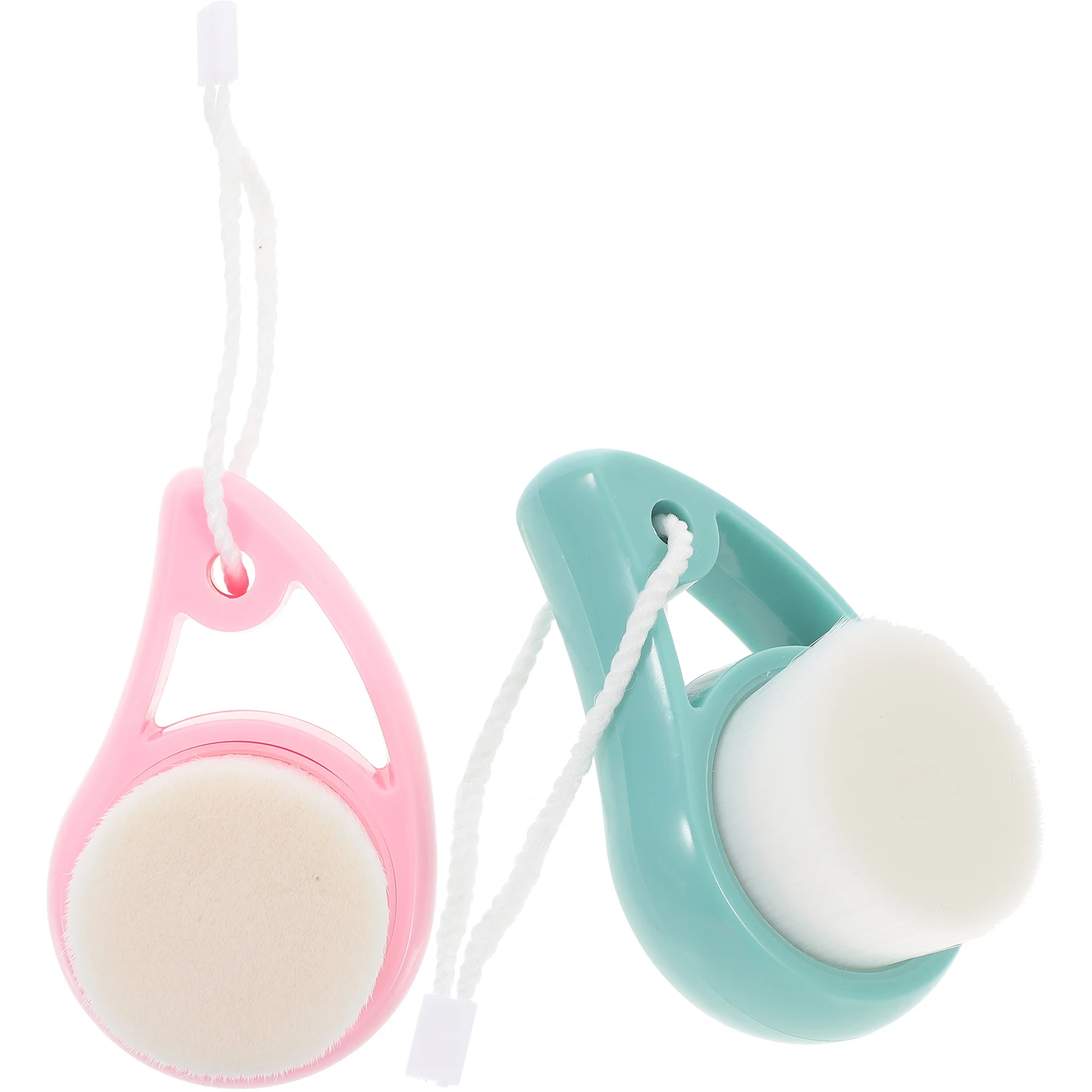 2 個クレンジングブラシフェイスクリーナースクラバークリーニング顔の角質除去ブラシ皮膚洗浄