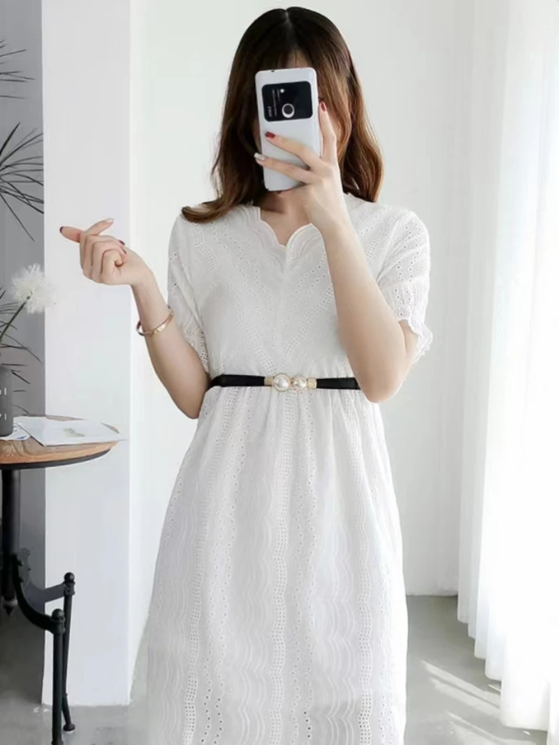 أنيقة مزدوجة اللؤلؤ مشبك مطاطا النساء أحزمة رقيقة الأشرطة سيدة فتاة فستان ديكور أحزمة الخصر بنطلون الديكور GM113