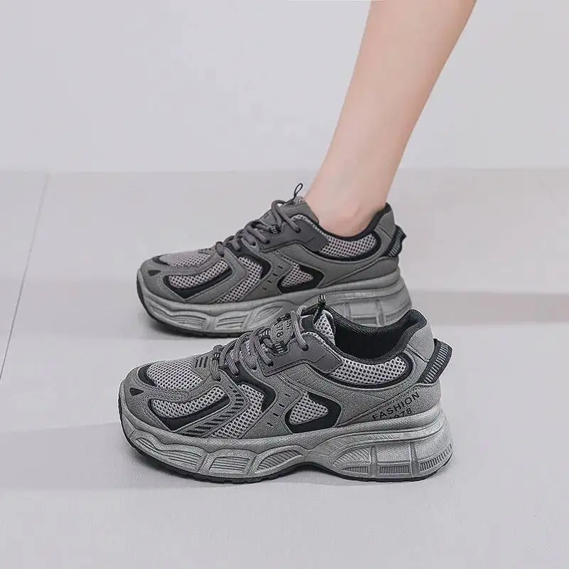 

Women Casual Sneakers 2025 Spring Autumn New Women's Sports Shoes Thick Sole Height Increasing Casual Breathable Running