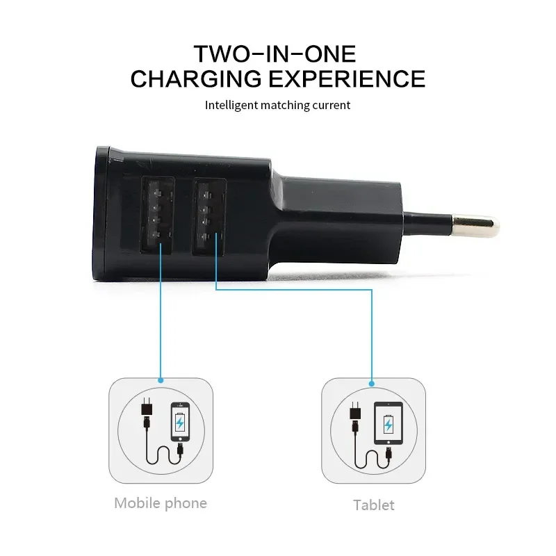 Ładowarka sieciowa 5V 2A EU Ładowarka USB EU do iPhone XS X Max Huawei P 30 Samsung S 9 plus Ładowarka ścienna podróżna Adapter