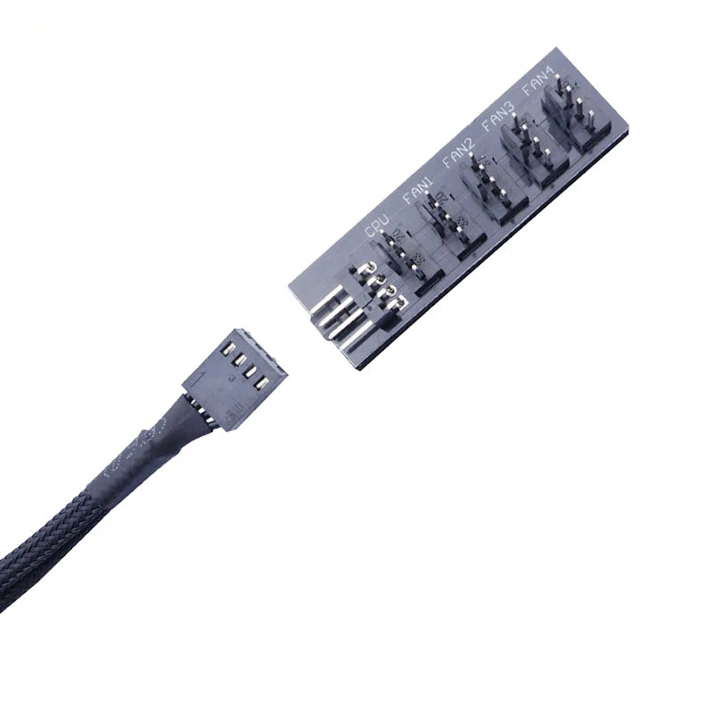 5 In 1 Cooling Fan Cable Splitter HUB PWM2510 Nylon Network 4PIN Independent Power Supply Fan Converter Computer Extend Adapter